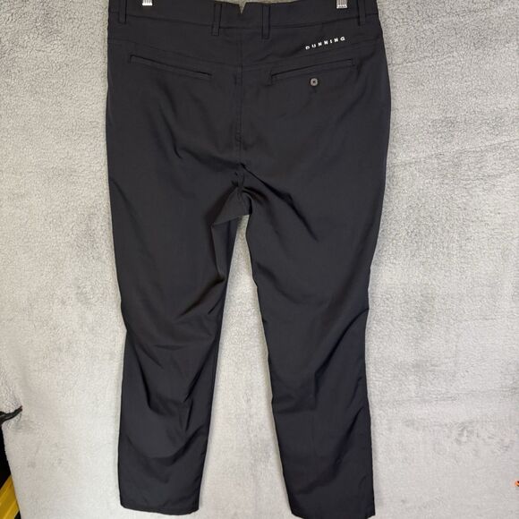 S Dunning Golf Pants Mens 34x31 Black Performance Flat Front Stretch Activewear - Picture 8 of 11